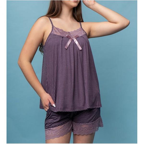 Піжама жіноча шорти/майка S (3708)