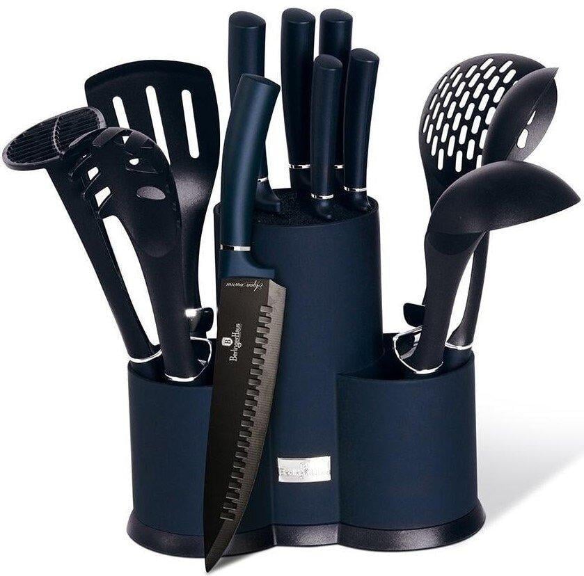 Набір кухонного приладдя та ножів Berlinger Haus Metallic Line Aquamarine Edition 12 пр. (30547276)