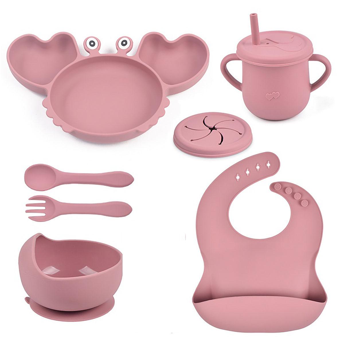 Набор детской посуды Краб KR Y19 силиконовый (62271) - фото 1