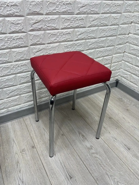 Табурет кухонний Tutti Lux 30х30х45 см Червоний/Хром (28374644)