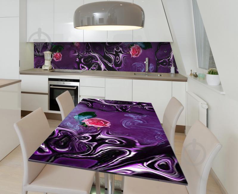 Наклейка 3Д вінілова на стіл Zatarga «Фіолетова лава» 600х1200 мм (Z184416st)