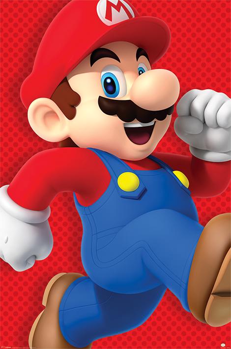 Постер плакат Супер Марио Бег/Super Mario Run 61x91,5 см
