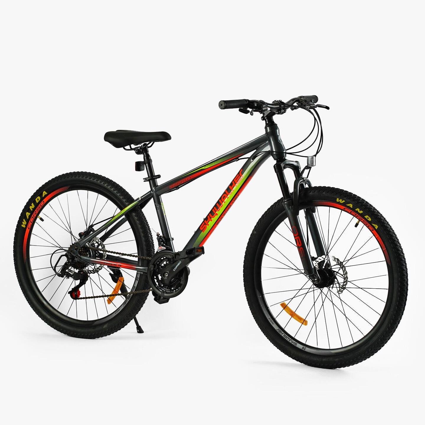 Велосипед гірський Corso Skywalker 26"/15" Чорно-салатовий (702444839) - фото 2 Велосипед гірський Corso Skywalker 26"/15" Чорно-салатовий (702444839) - фото 2