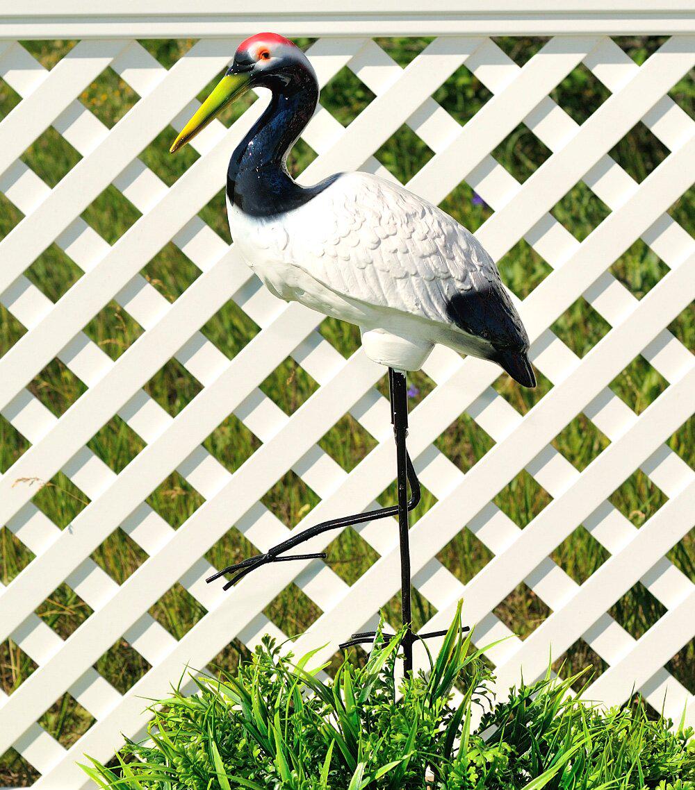 Садова фігура Лелека на металевих лапах 57 см (2180)