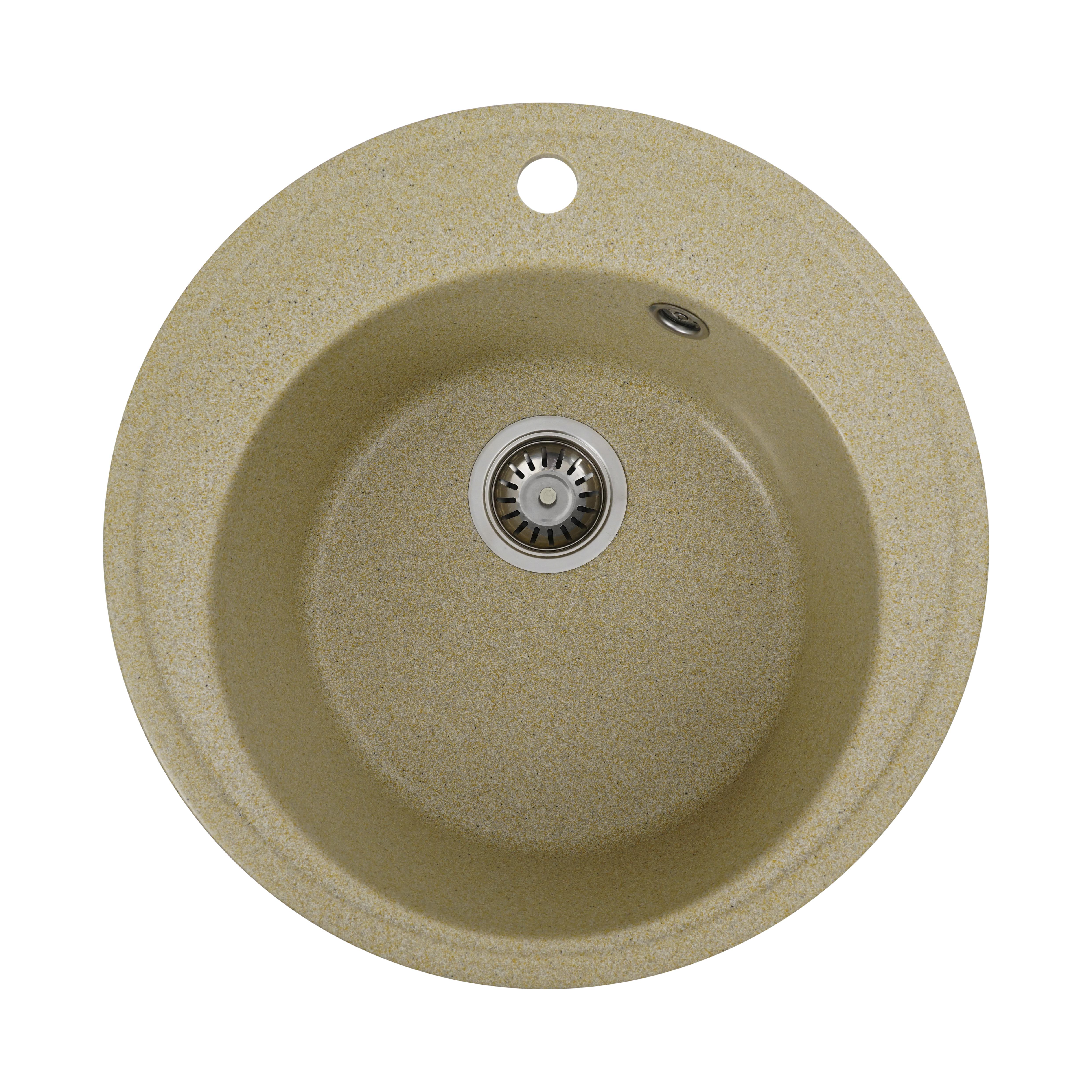 Гранитная мойка для кухни Platinum 510 YARA глянец Бежевый Гранитная мойка для кухни Platinum 510 YARA глянец Бежевый