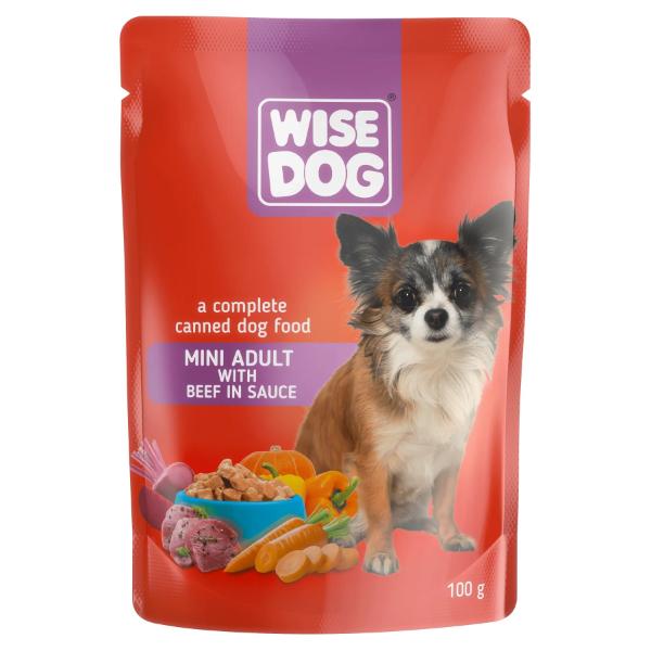 Корм для собак Wise Dog Beef in sauce говядина в соусе для собак 100 г 24 шт. (000024502)