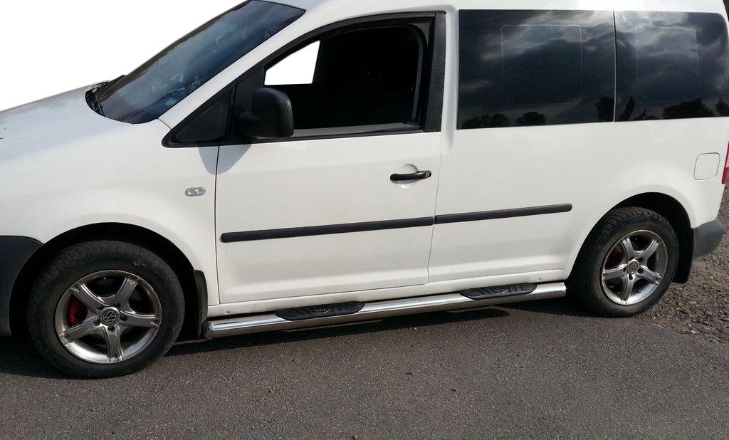 Боковые трубы BB002 60 мм Maxi база CAN для Volkswagen Caddy 2010-2015 гг. нержавеющая сталь Хром