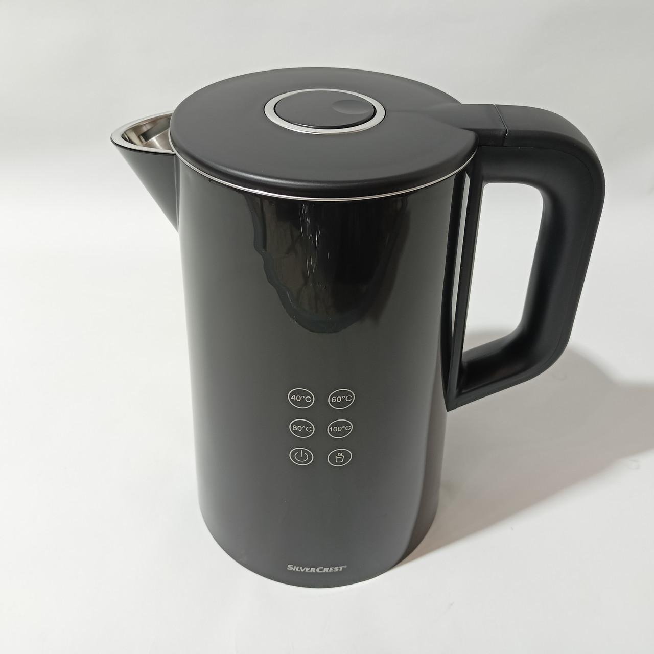 Электрочайник Silver Crest SWD Cool-Touch с регулировкой температуры (SWD 3000 A1 Черный) - фото 5 Электрочайник Silver Crest SWD Cool-Touch с регулировкой температуры (SWD 3000 A1 Черный) - фото 5