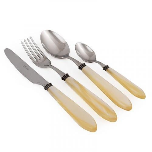 Набор столовых приборов Domus&Design Boston Antique 24 шт. Gold Steel/Champagne Pearl (CD28BOAGS/CH)