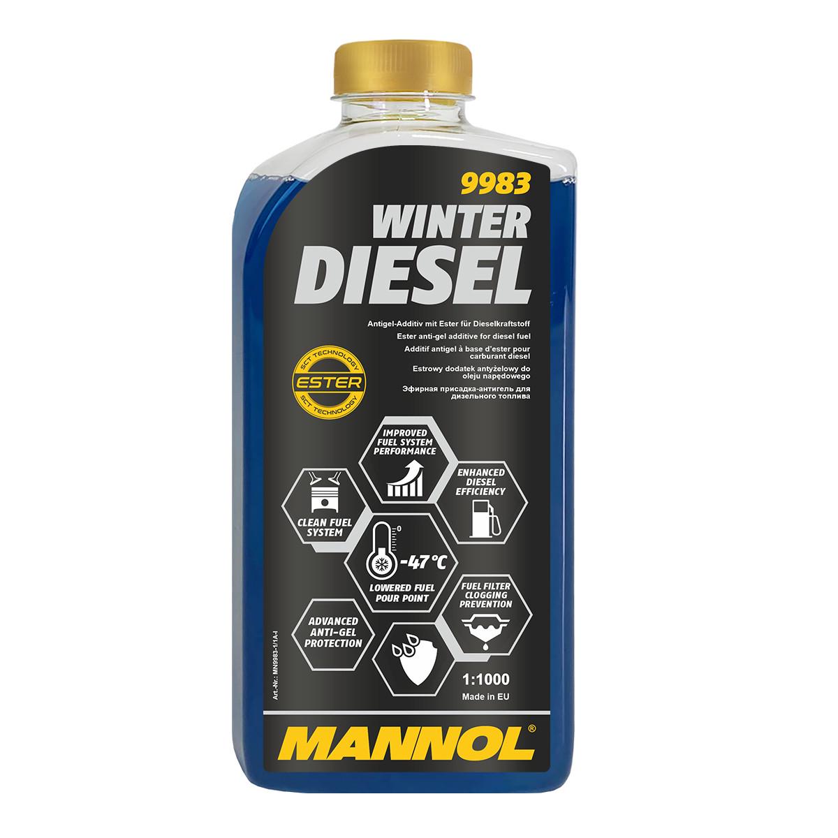 Присадка антигель в дизельное топливо Mannol 9983 WINTER DIESEL 1:1000 1 л (1137353699) - фото 1