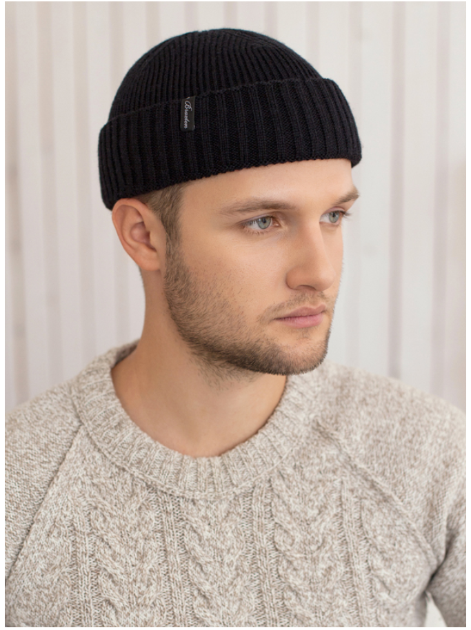 Шапка мужская короткая Braxton Окленд 319W 56-59 см Черный (319W)