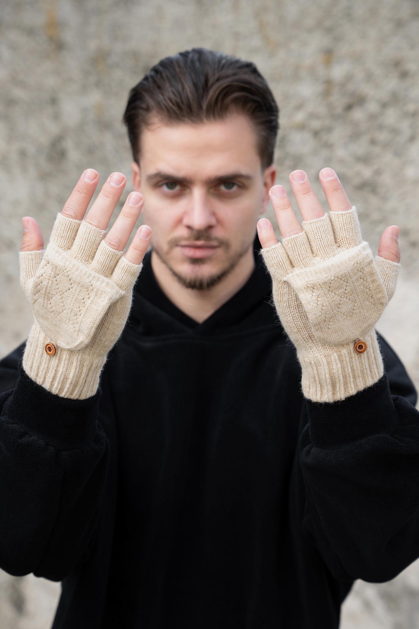 Рукавицы зимние сенсорные без пальцев Without Brand Jude 3-30 Beige (8055896) Рукавицы зимние сенсорные без пальцев Without Brand Jude 3-30 Beige (8055896)