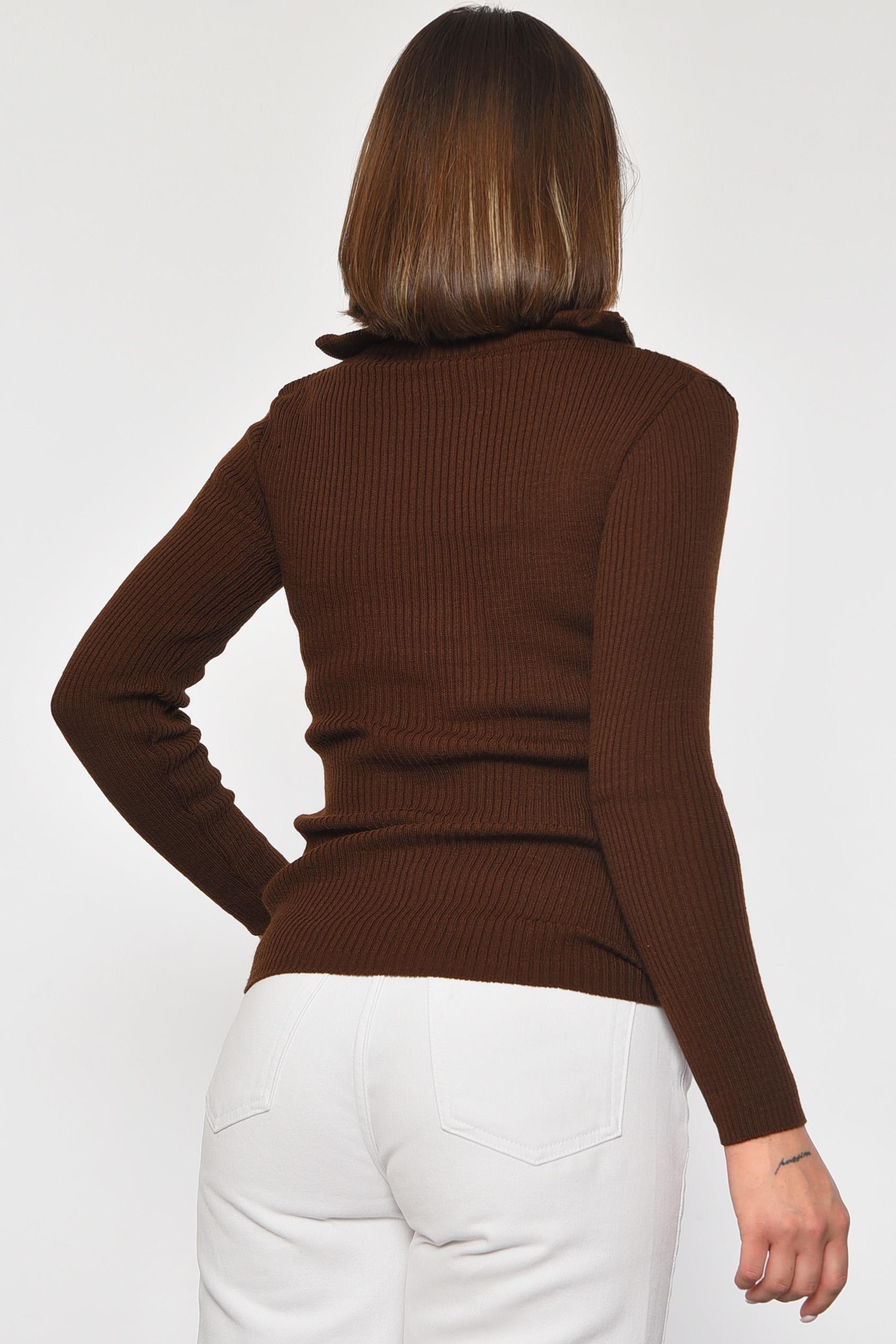 Гольф женский однотонный M-L Коричневый (187893) - фото 3