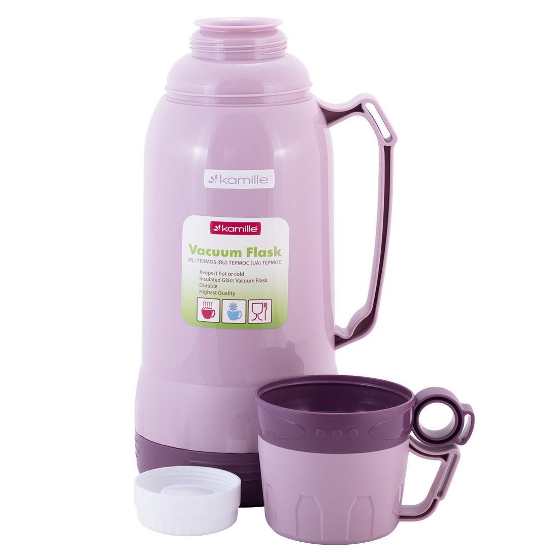 Термос Kamille Vizo со стеклянной колбой 1000 мл Фиолетовый (30445771) - фото 3 Термос Kamille Vizo со стеклянной колбой 1000 мл Фиолетовый (30445771) - фото 3