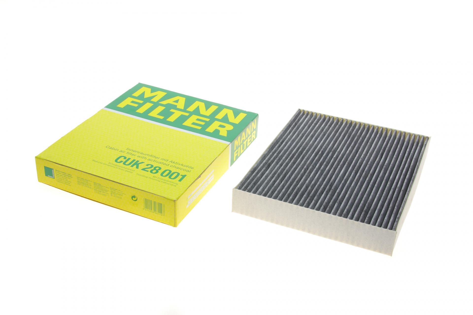 Фильтр салона Mann-Filter для Ford Mondeo V/S-Max 14-/Focus IV 18- угольный (CUK 28 001) Фильтр салона Mann-Filter для Ford Mondeo V/S-Max 14-/Focus IV 18- угольный (CUK 28 001)