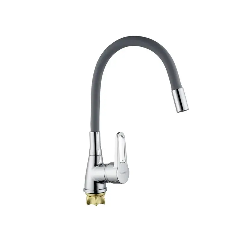 Смеситель для кухни Champion Sop 014-045 с гибким изливом Хром/Серый (MI6361)