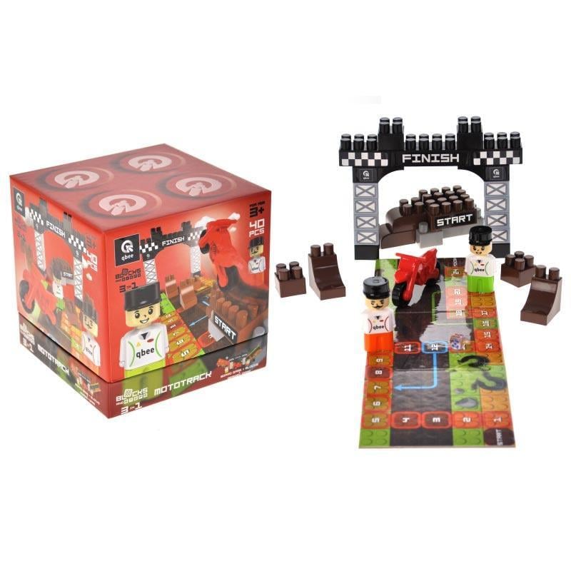 Конструктор qbee QB300-103 Block&Steps Мототрек 40 дет. (31956157)