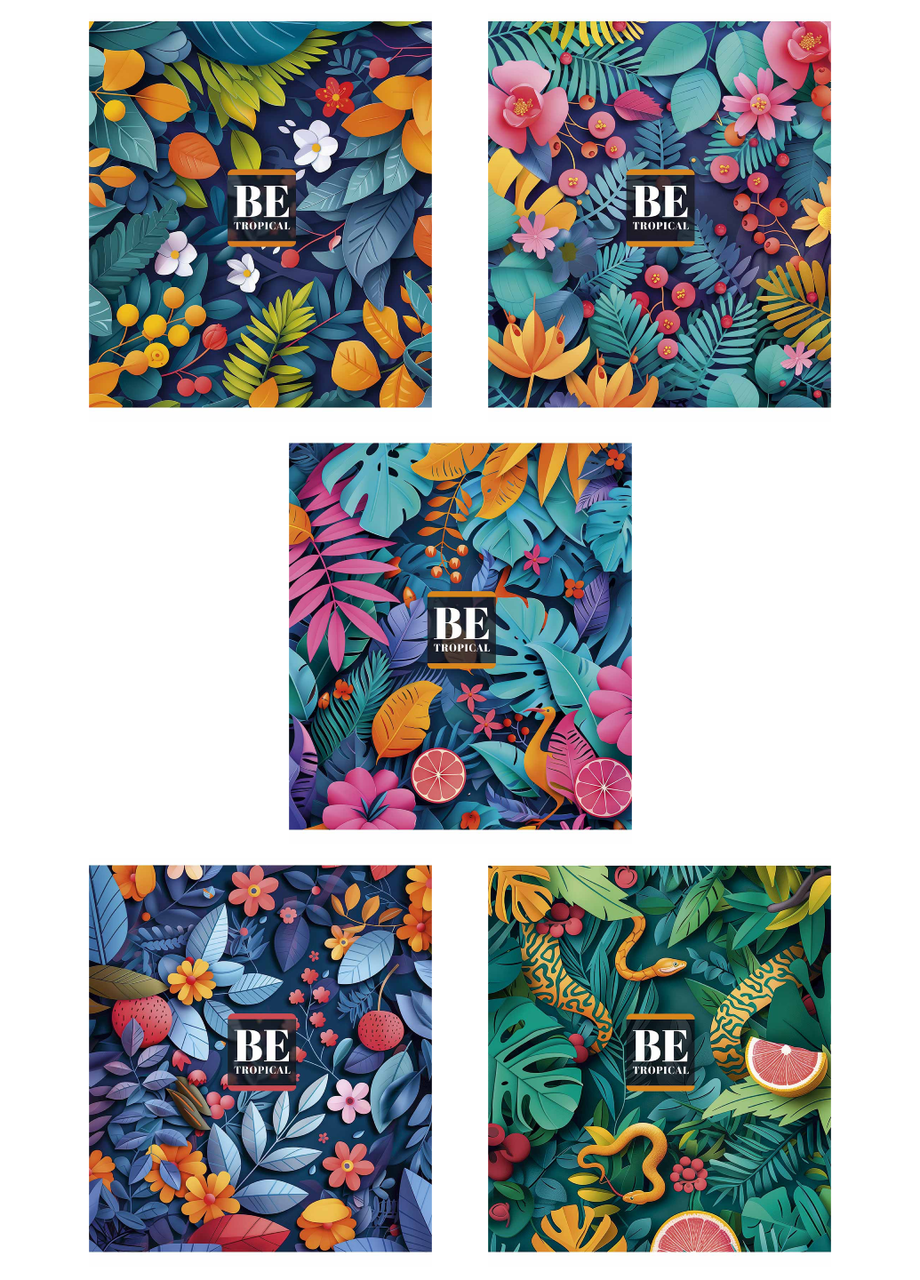 Зошити загальні Школярик Be Tropical Star у клітинку 48 арк. 5 шт. (3497 4820006476441) - фото 1 Зошити загальні Школярик Be Tropical Star у клітинку 48 арк. 5 шт. (3497 4820006476441) - фото 1