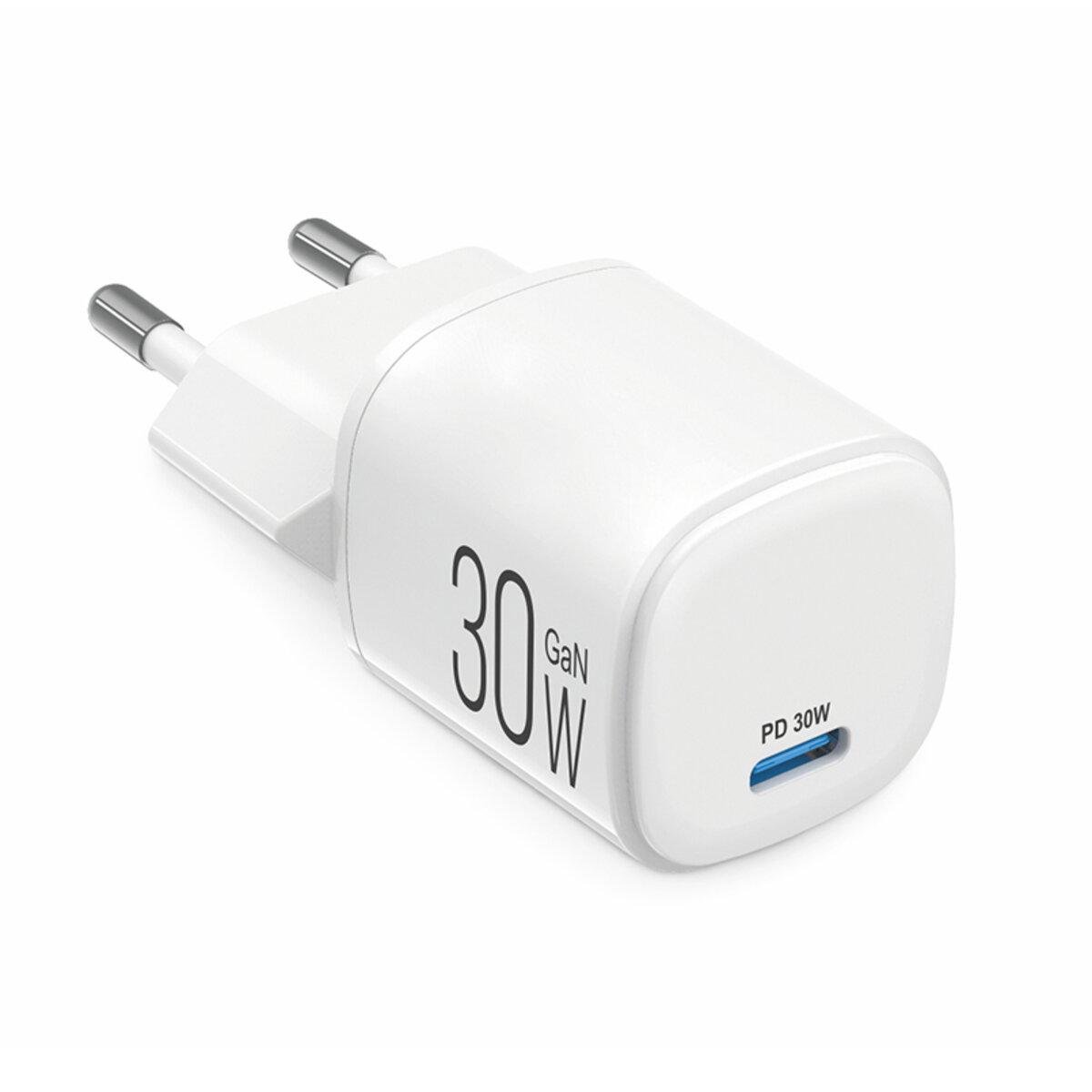 Зарядний пристрій мережевий Brevia ePowerGaN PD30W USB-C Білий