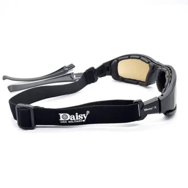Очки военные защитные с поляризацией Daisy X7 Black с 4 комплектами линз (MK001027) - фото 3
