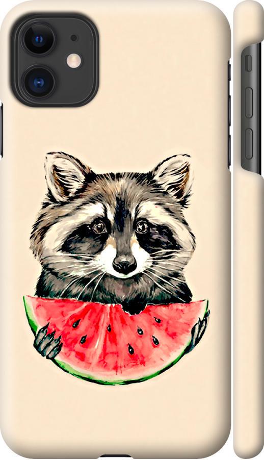 Чехол на iPhone 11 Енотик с арбузом (4605c-1722-42517) Чехол на iPhone 11 Енотик с арбузом (4605c-1722-42517)
