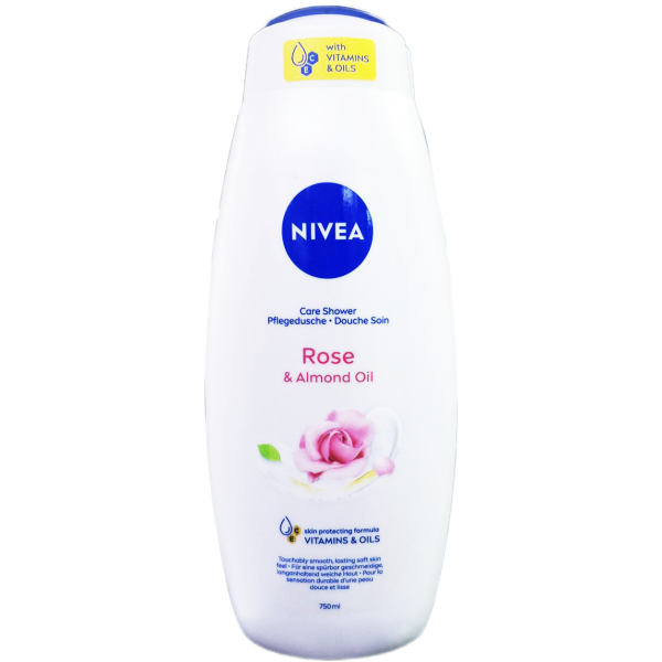 Гель для душа Nivea Care Shower Роза и мигдаль 750 мл (062419)