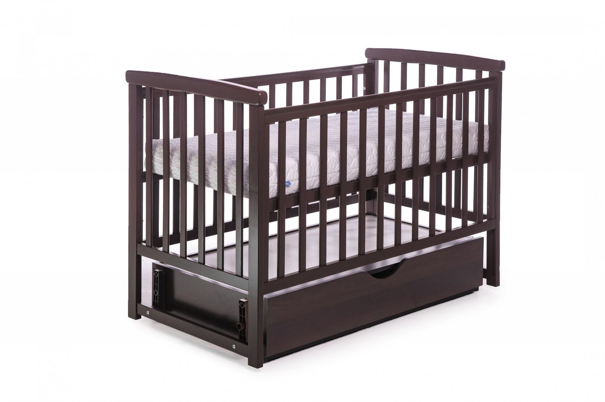 Дитяче ліжечко Deson Мрія з маятниковим механізмом Горіх