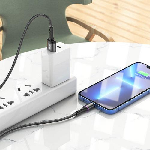 Кабель Borofone BU33 USB Lightning 2,4 A 1,2 м Black (554135) - фото 3