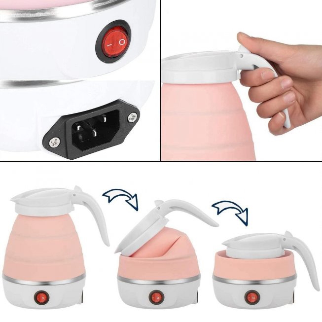 Электрочайник Travel Folding складной 500 мл 600 Вт Pink (tf5866) - фото 4 Электрочайник Travel Folding складной 500 мл 600 Вт Pink (tf5866) - фото 4