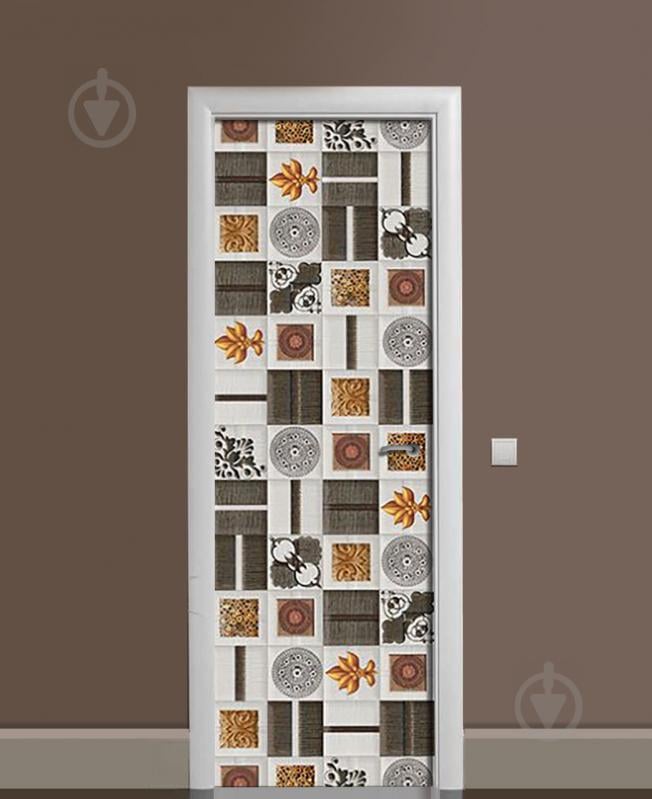 Наклейка на двері Zatarga «Детальне ліплення» 650х2000 мм вінілова 3Д наклейка декор самоклеюча