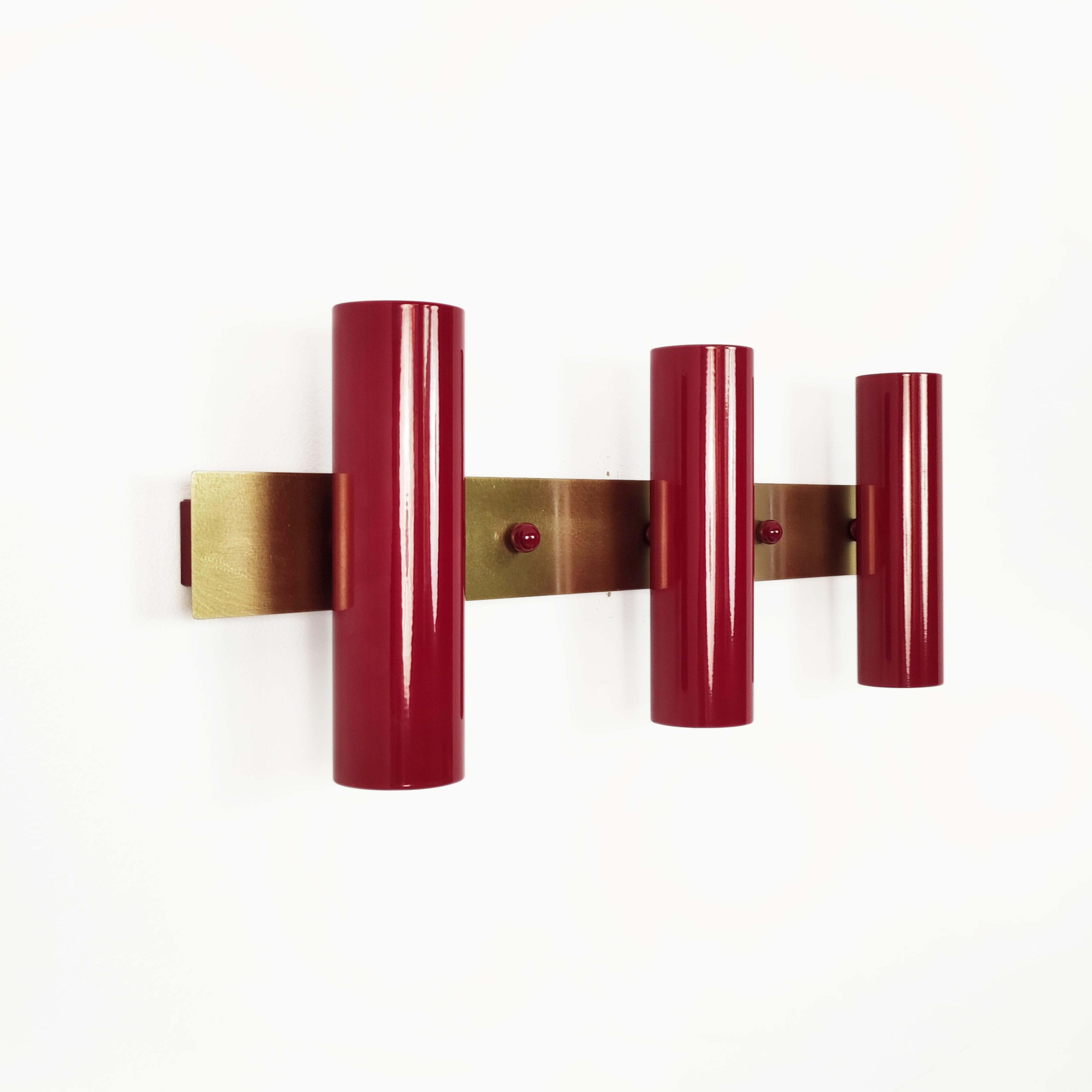 Настенный светильник с деталями Gaff Design из латуни для ванной Бургунди (BRASS12) - фото 5