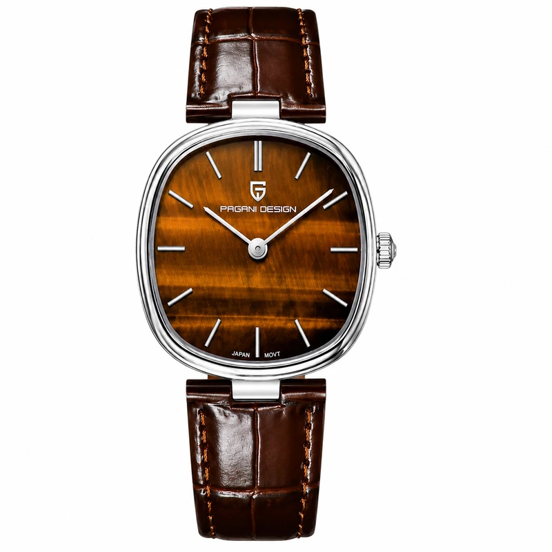 Наручний годинник Pagani Design PD-1825 Leather Silver/Brown