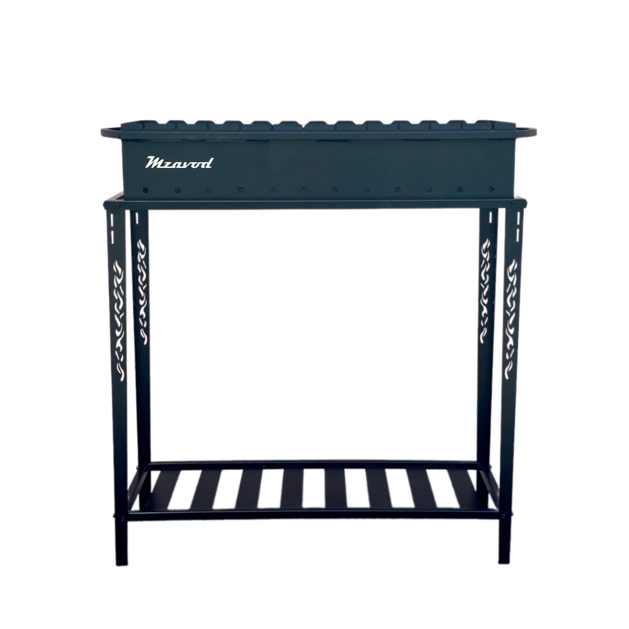 Мангал разборный Mzavod Прометей стальной на дровнице на 12 шампуров 4 мм Черный (136-17-1030420100003)