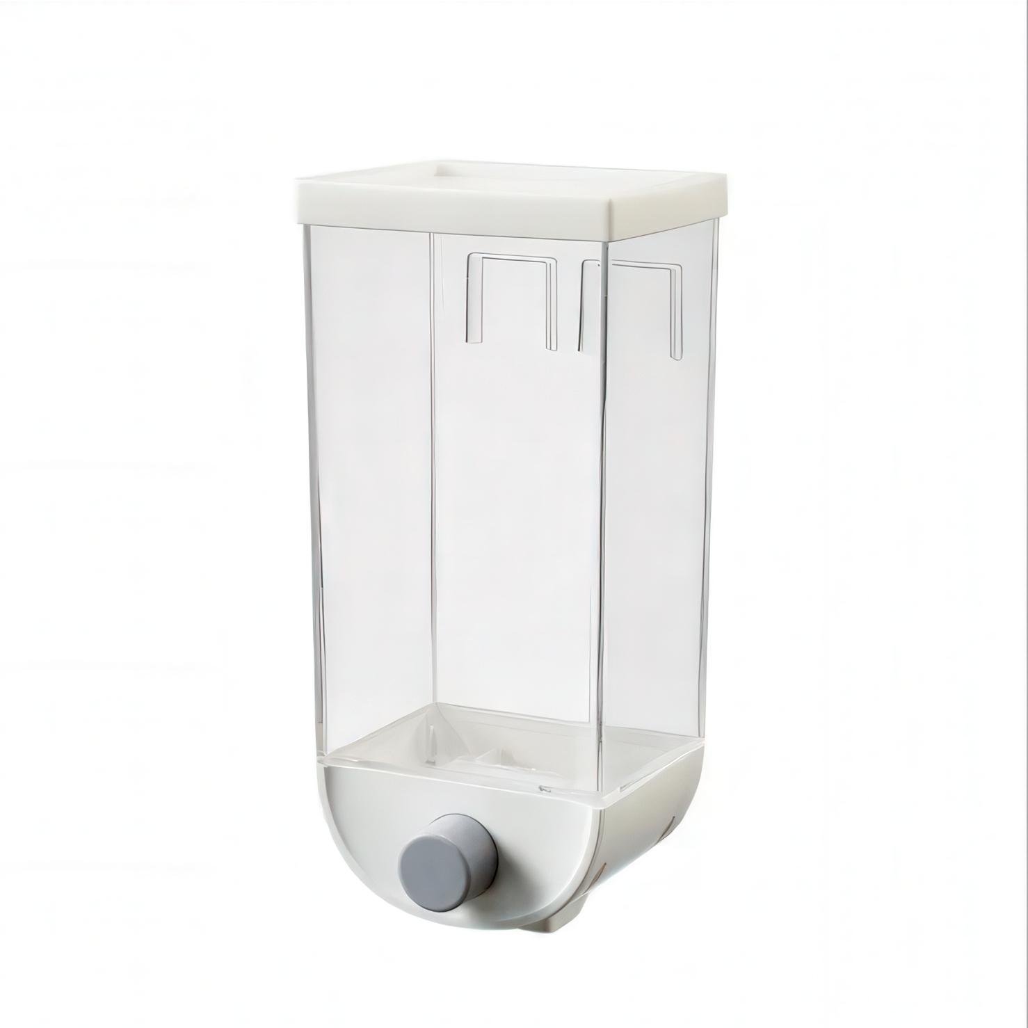 Настенный диспенсер для сыпучих продуктов с самоклеящимся креплением 1500 мл