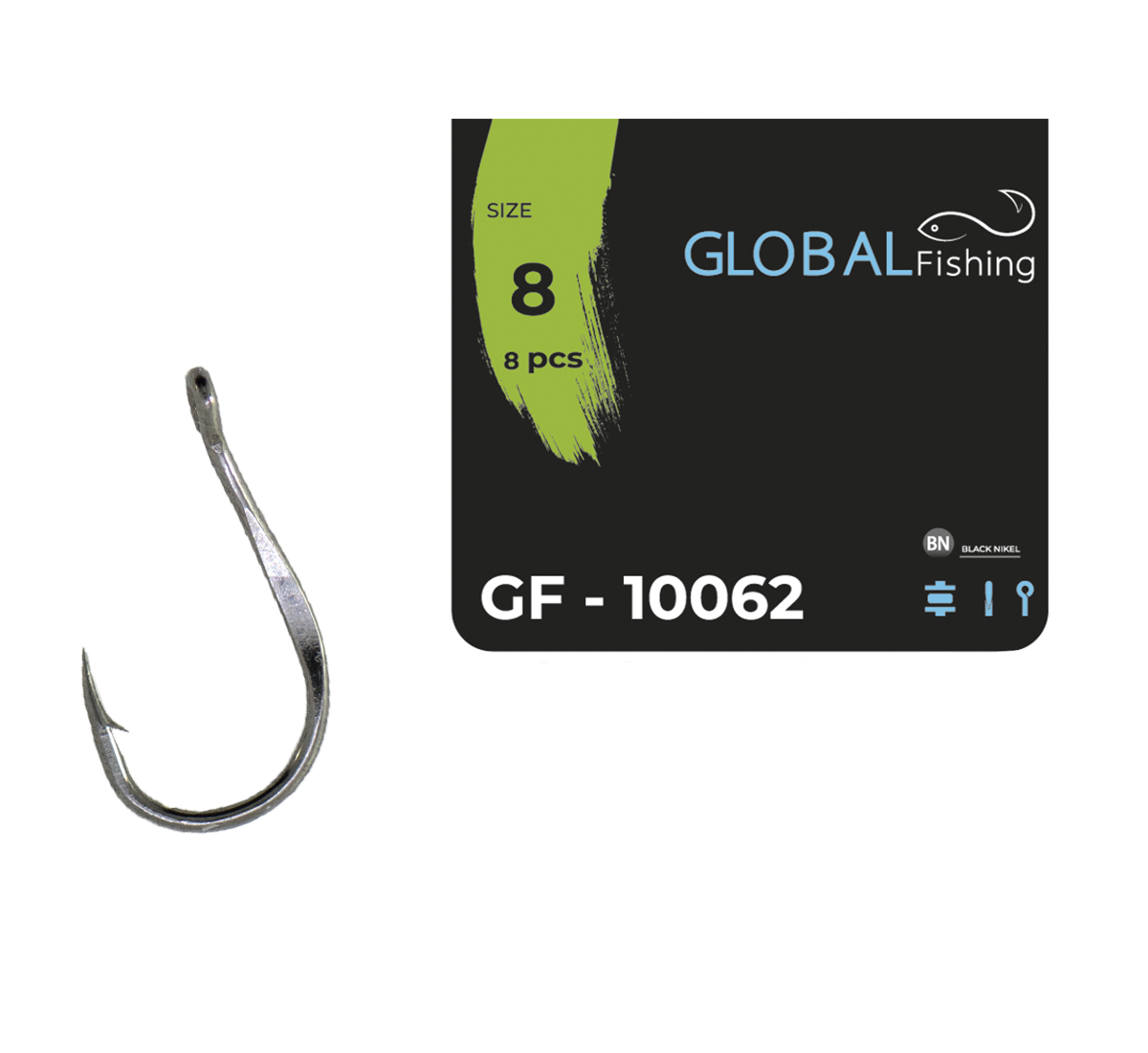 Крючок Global Fishing GF-10062 №8 (1646887720)