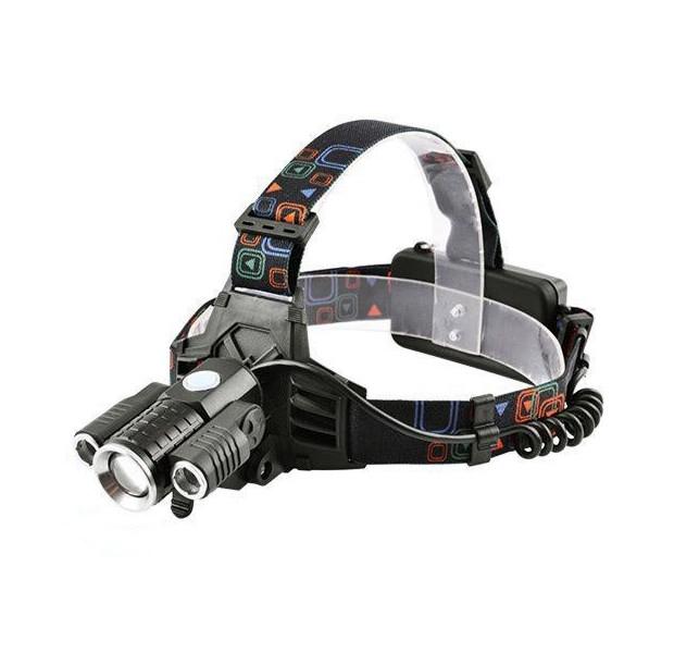 Фонарь налобный ударопрочный Bailong W 602 Pro + 2 Аккумулятора Black (iz13241)