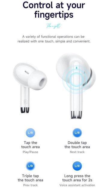 Наушники Hoco EQ2 Thought Bluetooth White (000348) - фото 8 Наушники Hoco EQ2 Thought Bluetooth White (000348) - фото 8