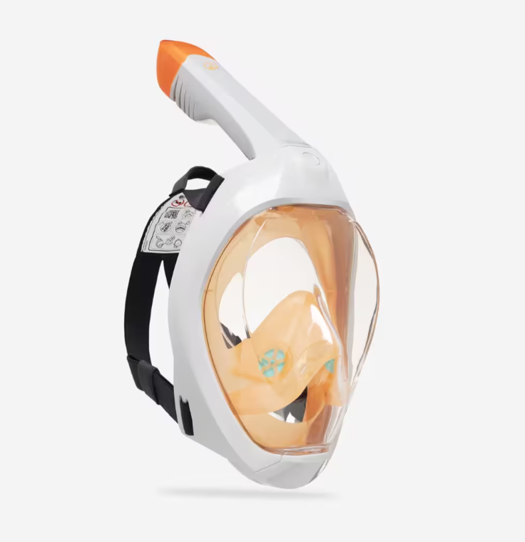 Маска для плавания полнолицевая Subea Easybreath M/L Оранжевый (2663185189)