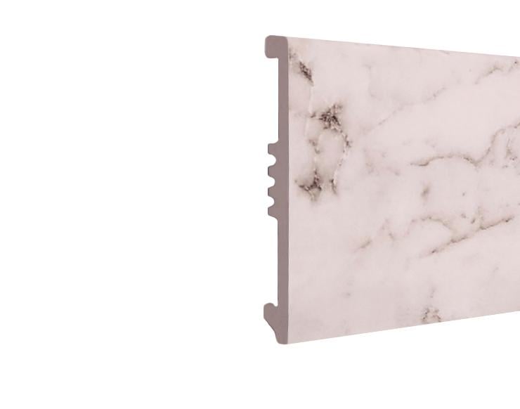 Плінтус дюрополімерний 13х100 мм Білий мармур (10013Р-19169)