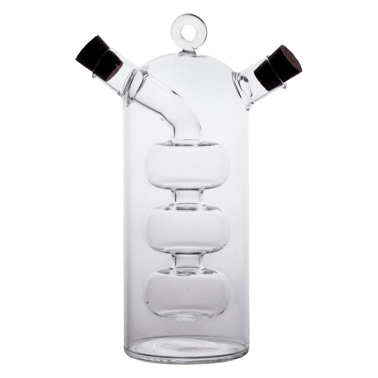 Пляшка для олії та оцту 2в1 скляна 400 мл (HP-34-15) - фото 4