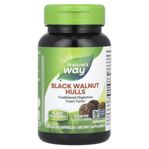 Черный орех Nature's Way Black Walnut Hulls 450 мг 100 растительных капс. (NWY-10600)