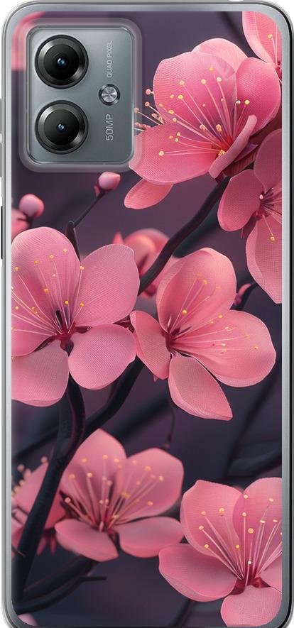 Чехол на Motorola Moto G14 Пурпурная сакура (6075u-3197-42517)