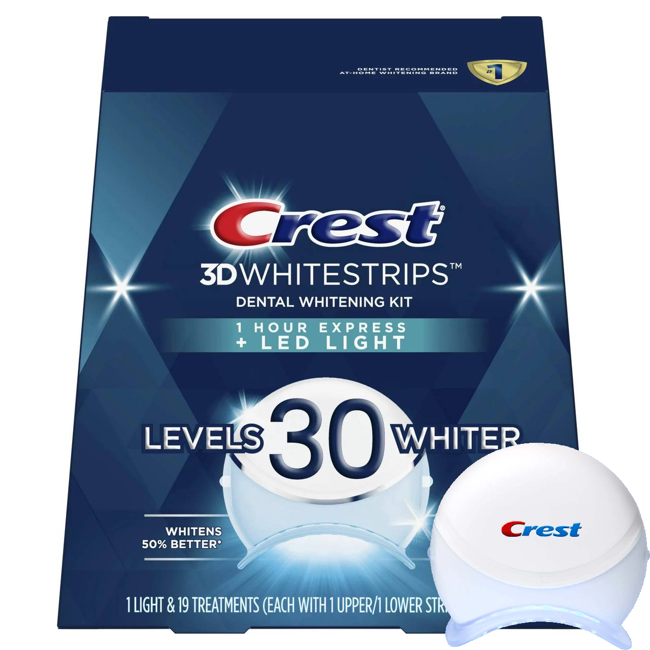 Смужки відбілюючі Crest 3D Whitestrips 1 Hour Express Professional 19 пар cмужок (0005)