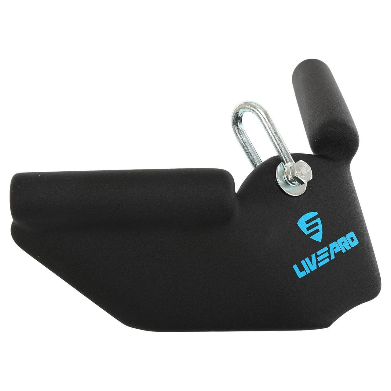 Рукоятка для зворотної тяги з вузьким хватом Reverse Grip нековзне покриття LiveUp LP8322 30,5 см Чорний (2532856717)