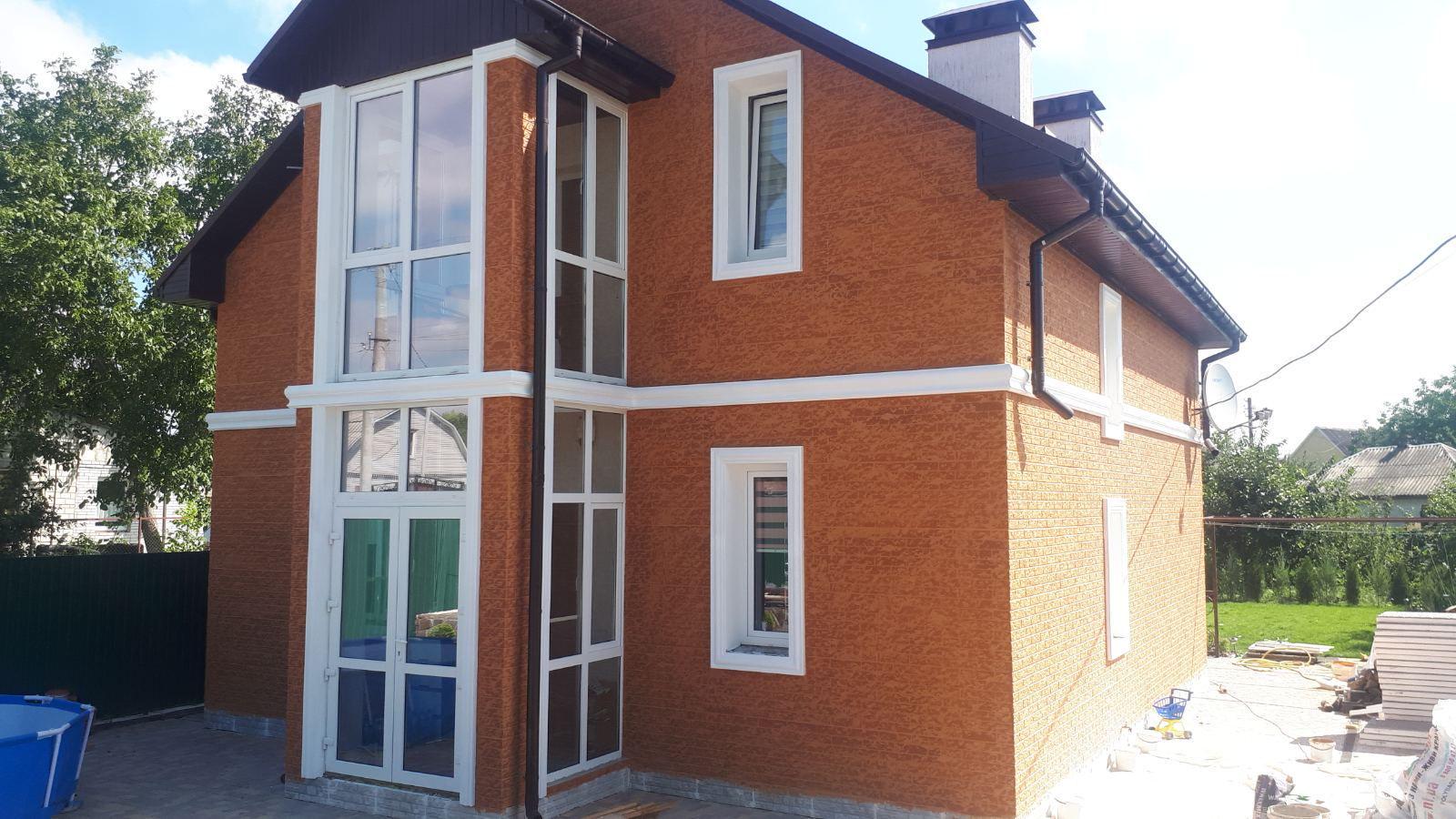 Термопанель фасадная на пенопласте с пазом Кирпич гладкий 450х450х100 мм (9825804) - фото 7