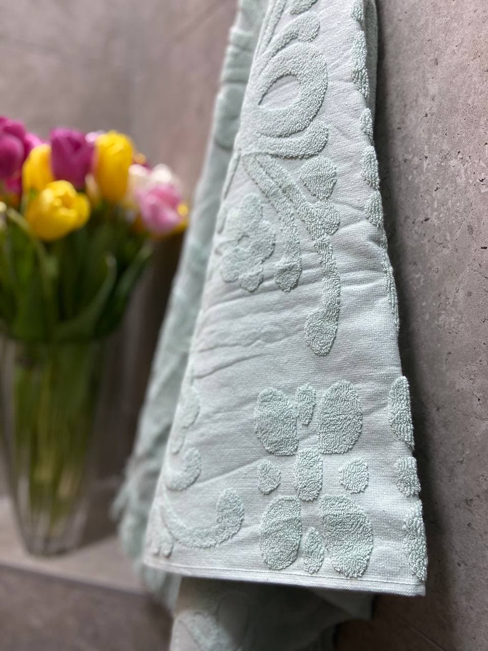 Рушник для тіла Arya Isabel Soft махровий жаккардовий банний 70х140 см М`ятний