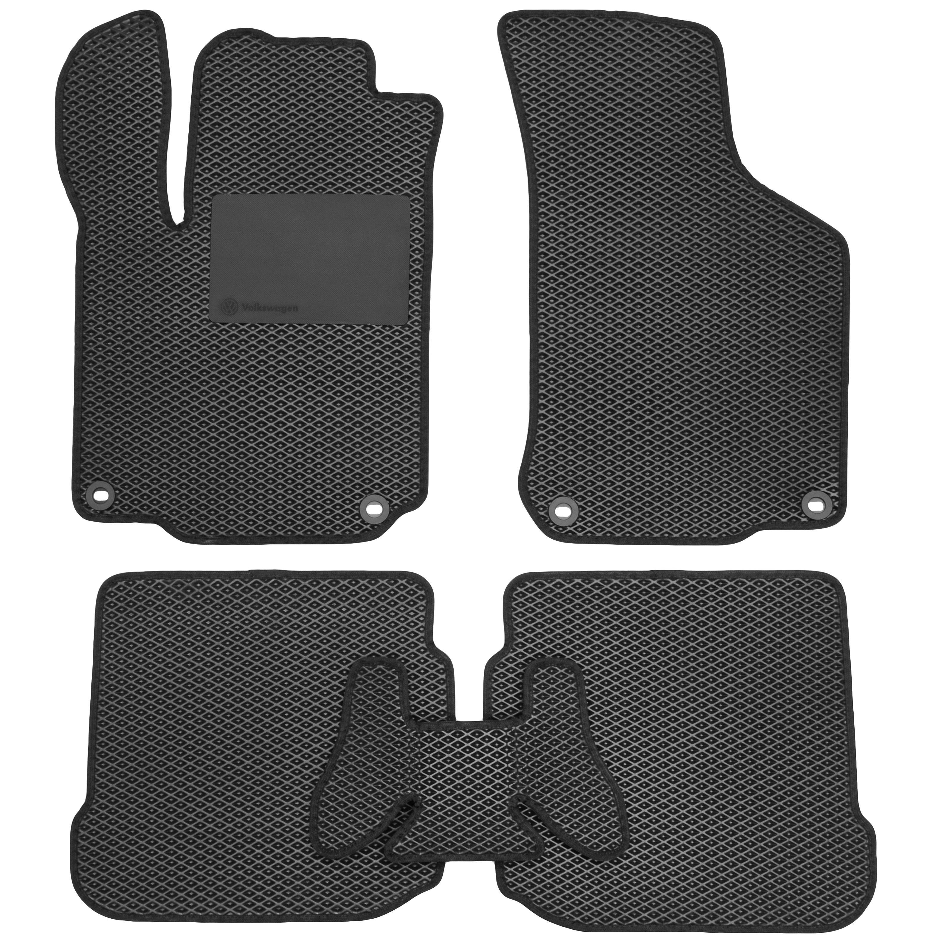 Коврики в салон для Volkswagen Golf IV '97-03 EVA Черный с подпятником (180059)