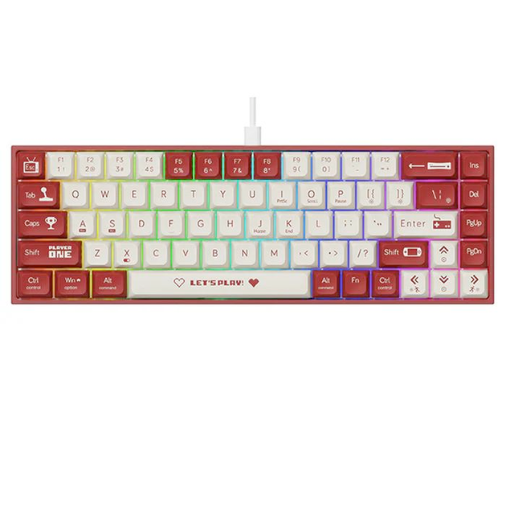 Клавиатура механическая игровая Ajazz AK680 с подсветкой RGB и поддержкой Hot-Swap Red (23682340) Клавиатура механическая игровая Ajazz AK680 с подсветкой RGB и поддержкой Hot-Swap Red (23682340)