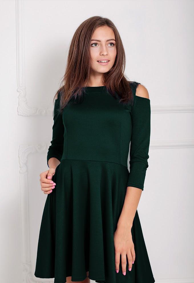 Платье Podium Tenaris 14641-DARKGREEN L Зеленый