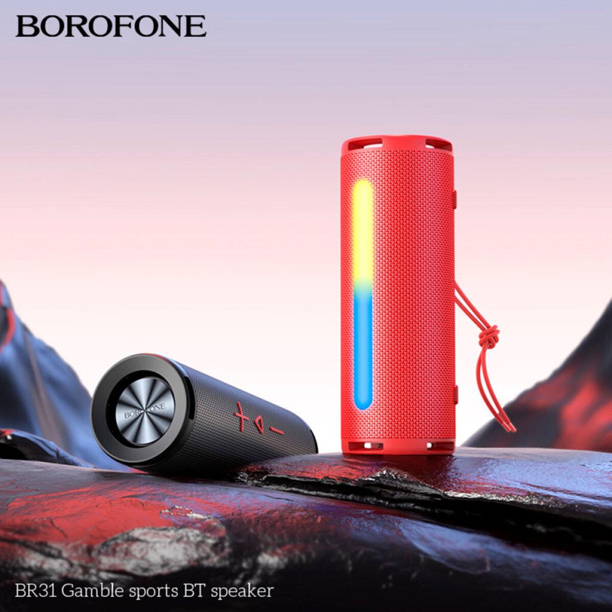 Портативная колонка Borofone BR31 Gamble sports BT speaker 1500 mAh Red (19100330) - фото 4